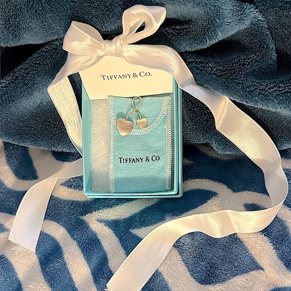Vintage Tiffany Sterling Double Puffy Heart Open Slide Pendant ONLY 1 FOR SALE - Picture 9 of 14